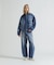 WAPPEN BARREL LEG DENIM PANTS