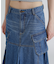 DENIM MERMAID CARGO SKIRT