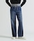 WAIST RIB COLOR BLOCKED DENIM PANTS