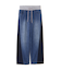 WAIST RIB COLOR BLOCKED DENIM PANTS
