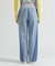 WAIST RIB COLOR BLOCKED DENIM PANTS