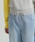 WAIST RIB COLOR BLOCKED DENIM PANTS