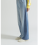 WAIST RIB COLOR BLOCKED DENIM PANTS