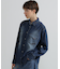 《WOMAN》DENIM SHIRT WITH GRAFFITI PRINT