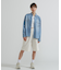 《WOMAN》DENIM SHIRT WITH GRAFFITI PRINT
