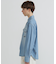 《WOMAN》DENIM SHIRT WITH GRAFFITI PRINT