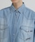 《WOMAN》DENIM SHIRT WITH GRAFFITI PRINT