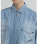 《WOMAN》DENIM SHIRT WITH GRAFFITI PRINT