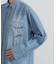 《WOMAN》DENIM SHIRT WITH GRAFFITI PRINT