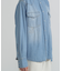 《WOMAN》DENIM SHIRT WITH GRAFFITI PRINT