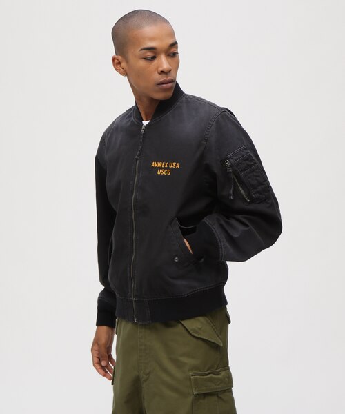 COTTON LIGHT MA-1 ”U.S.COAST GUARD”｜アヴィレックスの通販｜&mall