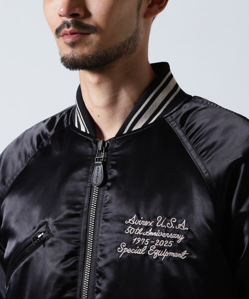 美品/23年式★セオリーリュクス　ANJIE ウォッシャブル　ナイロンジャケット 直営店限定》50th VARSITY CHAMPS AWARD JACKET｜アヴィレックスの通販