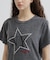 《WOMAN／直営店限定》FADE WASH T‐SHIRT WITH STAR EMBROIDERY