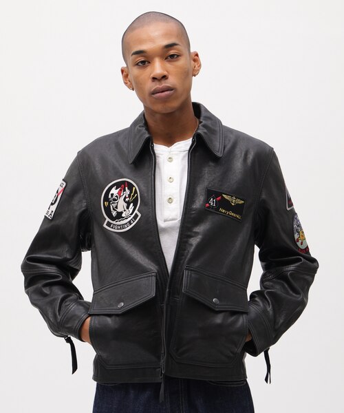 ANJ4 JACKET BLACK ACES｜アヴィレックスの通販｜&mall（アンドモール