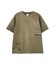 AGED-LOOK S／S NAVY STENCIL T-SHIRT