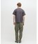 AGED-LOOK S／S NAVY STENCIL T-SHIRT