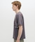 AGED-LOOK S／S NAVY STENCIL T-SHIRT