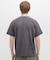 AGED-LOOK S／S NAVY STENCIL T-SHIRT