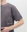 AGED-LOOK S／S NAVY STENCIL T-SHIRT