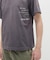 AGED-LOOK S／S NAVY STENCIL T-SHIRT