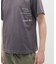 AGED-LOOK S／S NAVY STENCIL T-SHIRT