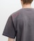 AGED-LOOK S／S NAVY STENCIL T-SHIRT