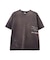 AGED-LOOK S／S NAVY STENCIL T-SHIRT