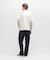 AGED-LOOK S／S NAVY STENCIL T-SHIRT