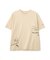 AGED-LOOK S／S NAVY STENCIL T-SHIRT