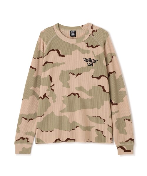 直営店限定》MINI WAFFLE CAMO RAGLAN L／S T-SHIRT｜アヴィレックスの