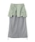 NYLON×DOUBLE KNIT LAYERED SKIRT／ナイロン×ダブルニットレイヤードスカート
