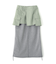 NYLON×DOUBLE KNIT LAYERED SKIRT／ナイロン×ダブルニットレイヤードスカート