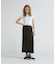 NYLON×DOUBLE KNIT LAYERED SKIRT／ナイロン×ダブルニットレイヤードスカート