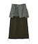 NYLON×DOUBLE KNIT LAYERED SKIRT／ナイロン×ダブルニットレイヤードスカート