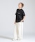 《WOMAN》STITCH EMBROIDERY LOGO T-SHIRT
