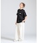 《WOMAN》STITCH EMBROIDERY LOGO T-SHIRT