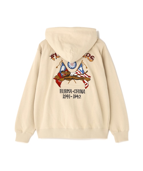 WEB&DEPOT限定》EMB F-TIGERS ZIP UP HOODIE｜アヴィレックスの通販