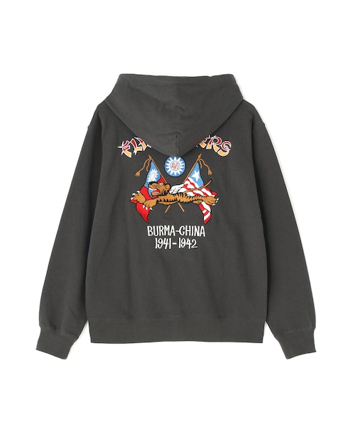 WEB&DEPOT限定》EMB F-TIGERS ZIP UP HOODIE｜アヴィレックスの通販