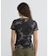 《WEB限定／DAILY／デイリー／WOMAN》RIB CAMO S／S HENLEY NECK T-SHIRT