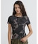 《WEB限定／DAILY／デイリー／WOMAN》RIB CAMO S／S HENLEY NECK T-SHIRT
