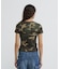 《WEB限定／DAILY／デイリー／WOMAN》RIB CAMO S／S HENLEY NECK T-SHIRT