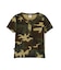 《WEB限定／DAILY／デイリー／WOMAN》RIB CAMO S／S HENLEY NECK T-SHIRT