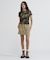 《WEB限定／DAILY／デイリー／WOMAN》 RIB CAMO S／S CREW NECK T-SHIRT
