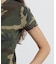 《WEB限定／DAILY／デイリー／WOMAN》 RIB CAMO S／S CREW NECK T-SHIRT