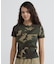 《WEB限定／DAILY／デイリー／WOMAN》 RIB CAMO S／S CREW NECK T-SHIRT