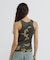《WEB限定／DAILY／デイリー／WOMAN》RIB CAMO TANK TOP