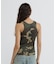《WEB限定／DAILY／デイリー／WOMAN》RIB CAMO TANK TOP