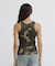 《WEB限定／DAILY／デイリー／WOMAN》RIB CAMO TANK TOP