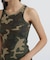 《WEB限定／DAILY／デイリー／WOMAN》RIB CAMO TANK TOP