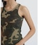 《WEB限定／DAILY／デイリー／WOMAN》RIB CAMO TANK TOP